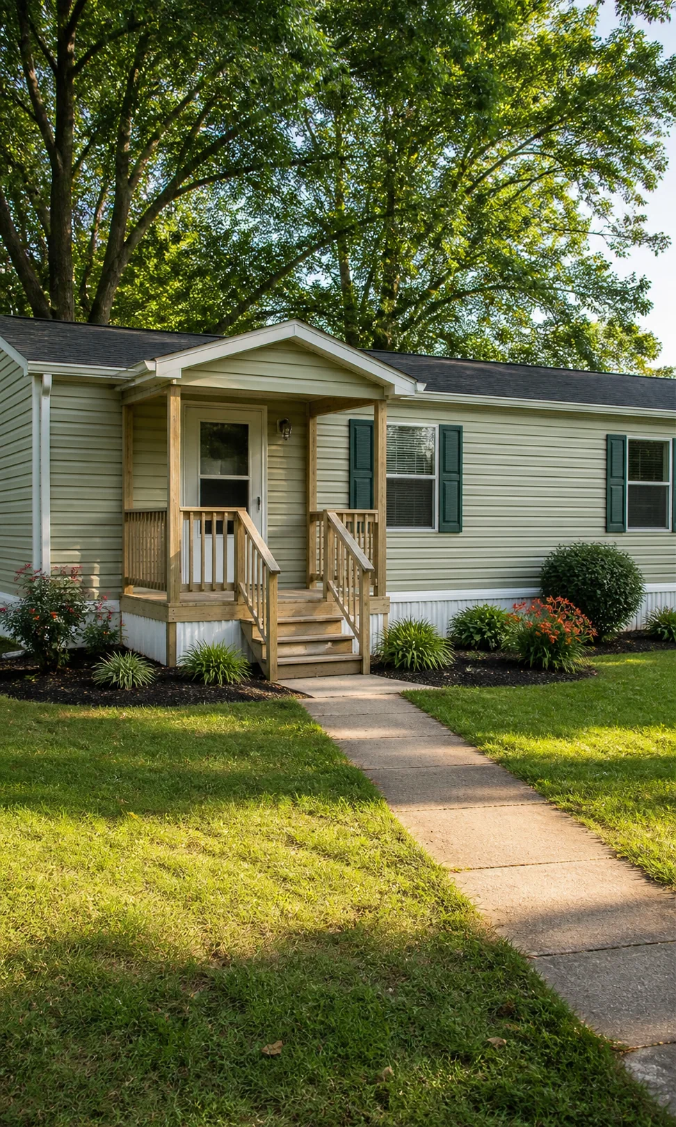 Representative exterior of a welcoming manufactured home